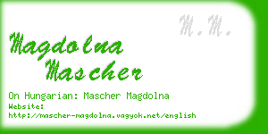 magdolna mascher business card